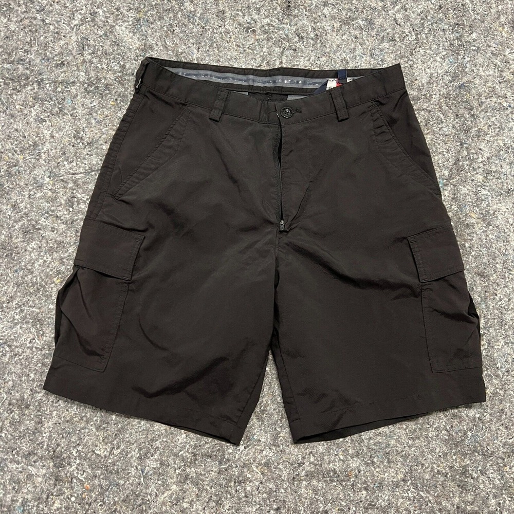 Pro Celebrity Mens Black Cargo Shorts Size 30 Lightweight Utility Techwear 9"‎